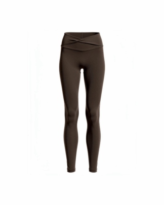 Legging chocolat – taille croisée